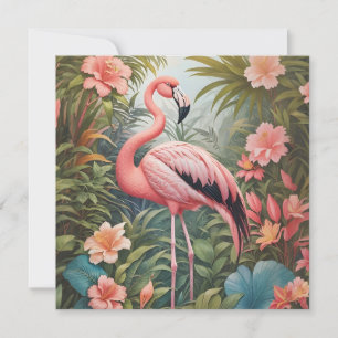 Gorgeous Tropical Pink Flamingo Bird