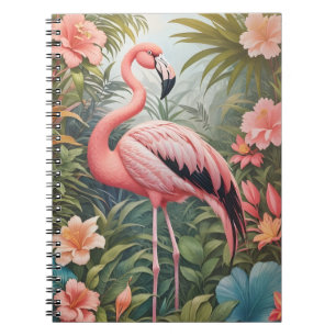 Gorgeous Tropical Pink Flamingo Bird Notebook
