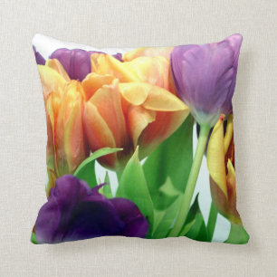 Gorgeous Tulips Bouquet Cushion