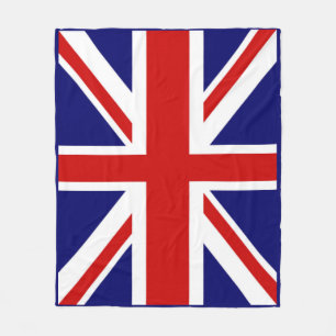 Gorgeous U.k Flag the union jack Blue Framed Fleece Blanket