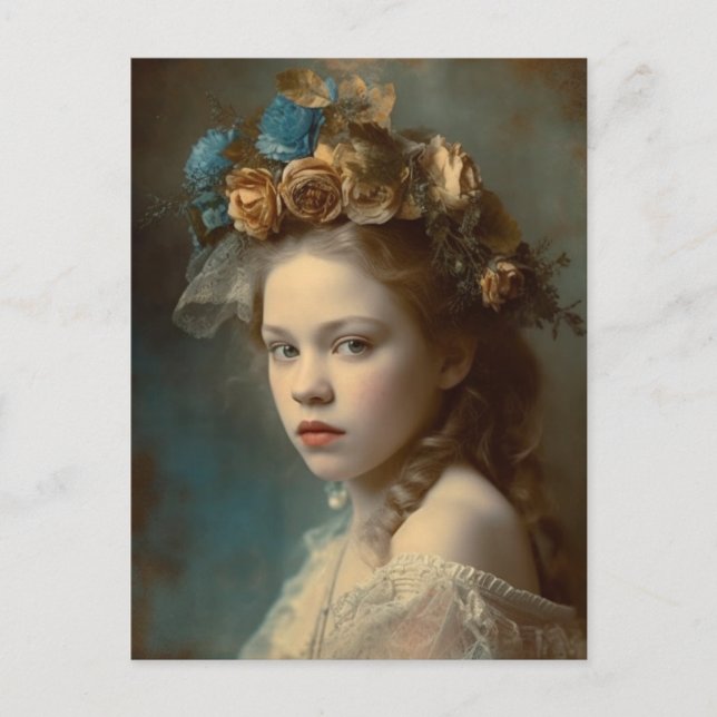 Gorgeous Victorian Child Portrait Postcard (Front)