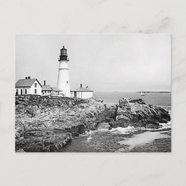 Gorgeous Vintage Lighthouse Photos - Add Text Postcard (Front)