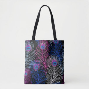 Gorgeous Vintage pattern of peacock feathers on a Tote Bag