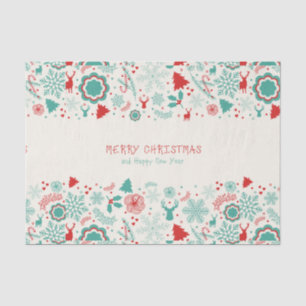 Gorgeous Vintage style Merry Christmas greeting Tissue Paper