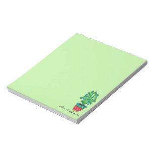 Gorgeous Watercolor Cactus In Beautiful Pot Notepad