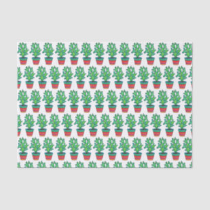 Gorgeous Watercolor Cactus In Beautiful Pot Tissue Paper