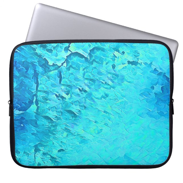 Gorgeous Watercolor Tropical Ocean Theme Design  Laptop Sleeve (Front)