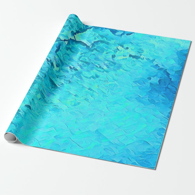 Gorgeous Watercolor Tropical Ocean Theme Design  Wrapping Paper (Unrolled)
