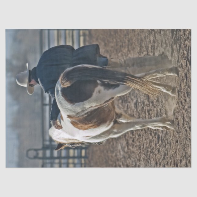 Gorgeous Western Horse Cowboy Bond Tissue Paper (Front)