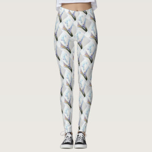 GORGEOUS WHITE CALLA LILIES FLORAL LEGGINGS