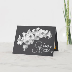 Gorgeous White Daffodils Pretty Bouquet Birthday Card