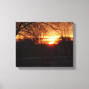 Gorgeous Winter Sunrise in Missouri Canvas Print