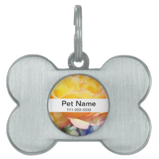 Gorgeous yellow rose flower. Floral fine art. Pet ID Tag