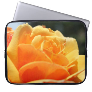 Gorgeous yellow rose flower. Floral photo art. Laptop Sleeve