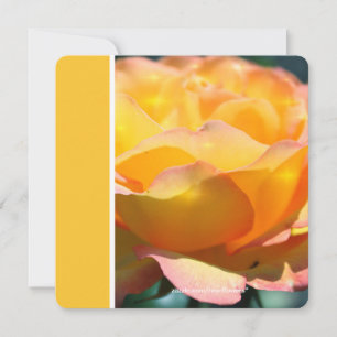 Gorgeous yellow rose flower wedding anniversary invitation