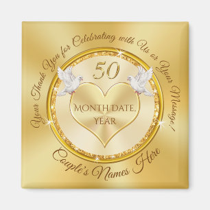 Gorgeous yet Cheap 50th Anniversary Party Favours Magnet
