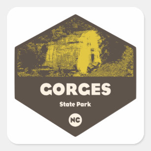 Gorges State Park North Carolina Square Sticker