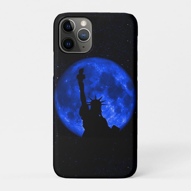 Gorgeus Statue Of Liberty Blue Moon Case-Mate iPhone Case (Back)