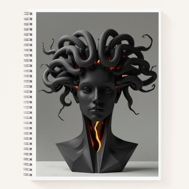 Gorgon Geometric Graphite Notebook (Front)