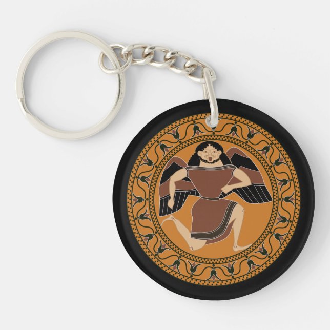 Gorgon: Terracotta kylix Siana cup Key Ring (Front)