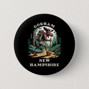 Gorham New Hampshire Nh Mountains Hiking Trail Moo 6 Cm Round Badge