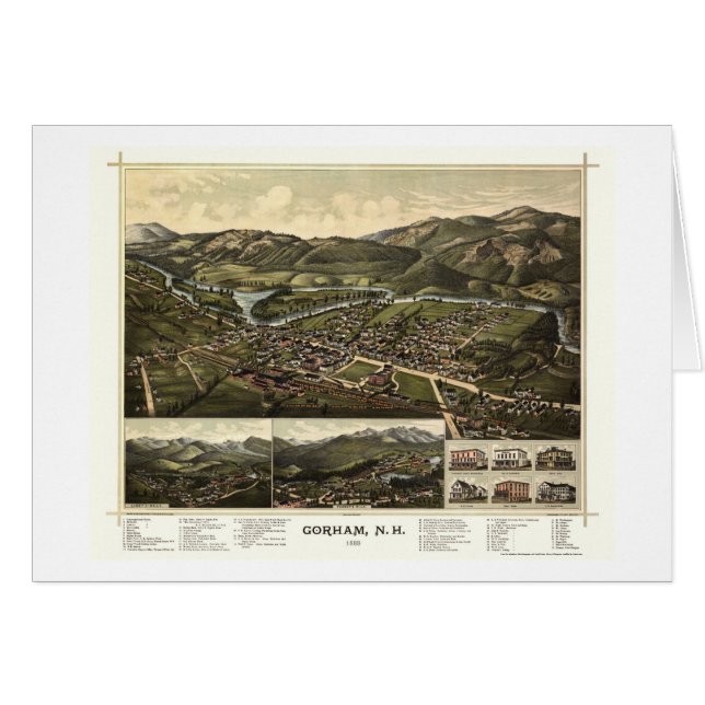 Gorham, NH Panoramic Map - 1888 (Front Horizontal)
