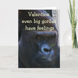 GORILAS HAVE VALENTINE LOVE card