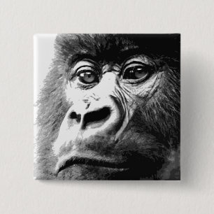 Gorilla 15 Cm Square Badge