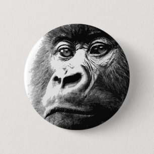 Gorilla 6 Cm Round Badge