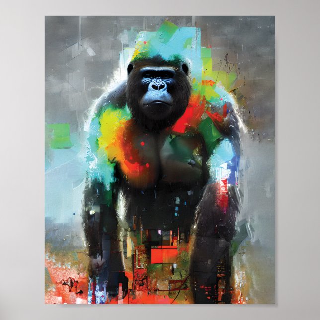 Gorilla Abstract Poster (Front)