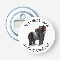 Gorilla and baby 'great dad' bottle opener