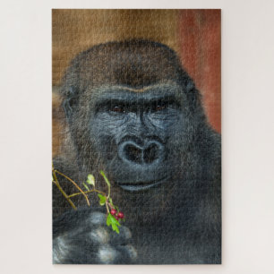 Gorilla And His Berries Jigsaw Puzzle