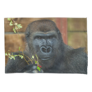 Gorilla And His Berries Pillowcase