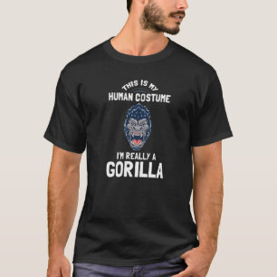 Gorilla Animal Quote Monkey Habitat Silverback Wes T-Shirt