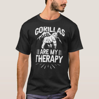 Gorilla Animal Quote Monkey Habitat Silverback Wes T-Shirt
