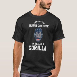 Gorilla Animal Quote Monkey Habitat Silverback Wes T-Shirt