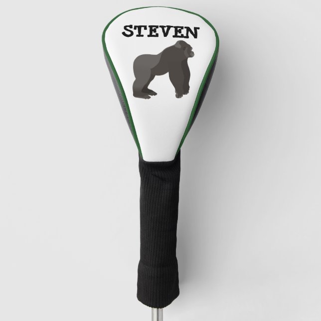 GORILLA APE FUNNY PERSONALIZED GOLF DRIVER COVER (Front)