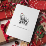 Gorilla Ape Funny Saying Santa Claus Christmas Holiday Card<br><div class="desc">Gorilla Ape Funny Saying Santa Claus Christmas,  Monkey,  Animal</div>
