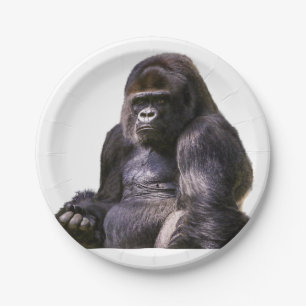 Gorilla Ape Monkey Paper Plate