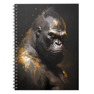 Gorilla Ape Portrait Animal Nature Wildlife Spirit Notebook