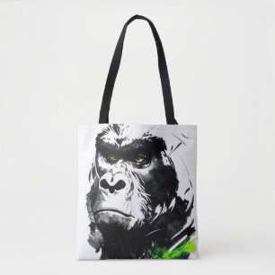 Gorilla Ape Wild Nature Free Spirit Art Painting Tote Bag