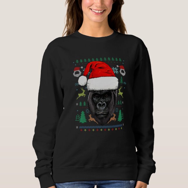 Gorilla Apes Monkey Primate Animal Zookeeper Sweatshirt (Front)