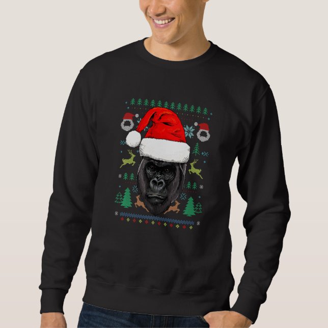 Gorilla Apes Monkey Primate Animal Zookeeper Sweatshirt (Front)