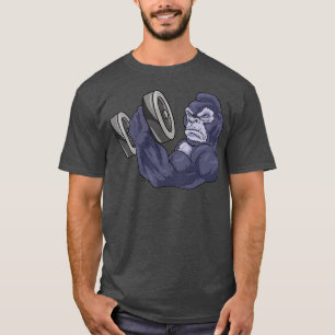 Gorilla As Bodybuilder With Barbell  T-Shirt
