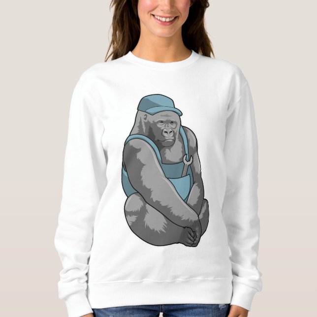 Gorilla as Craftsman with Wrench Sweatshirt (Front)