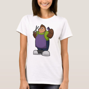 Gorilla as Hairdresser with Scissors & Comb T-Shirt