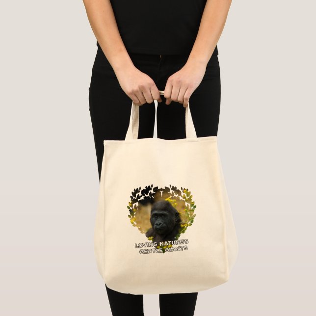 Gorilla Baby - Loving Nature's Gentle Giants Tote Bag (Front (Product))