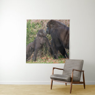Gorilla Baby's Affectionate for Mum Tapestry