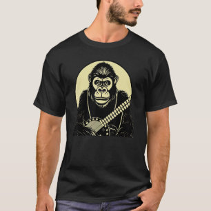 Gorilla Banjo Picker Vintage Eighties Music Monkey T-Shirt