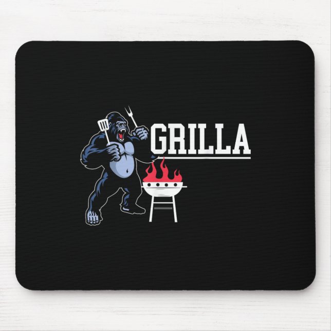 Gorilla Bbq Grilla Grilling Grillmaster Barbecue  Mouse Mat (Front)